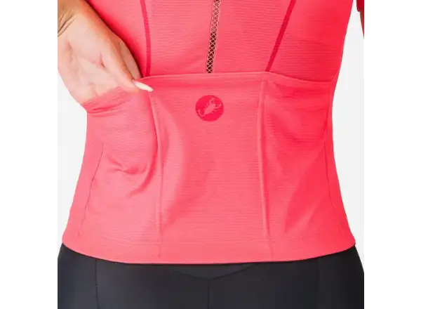 Castelli Anima Flow dámsky dres krátky rukáv Brilliant Pink/Hibiscus