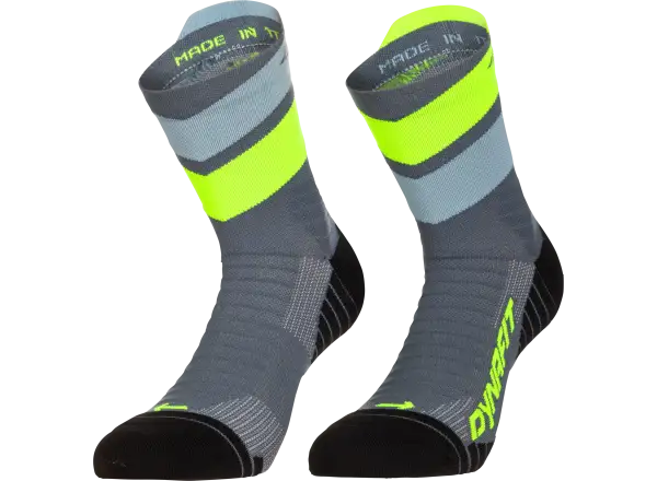 Dynafit Ultra Mid bežecké ponožky Cinder/Ultra Yellow