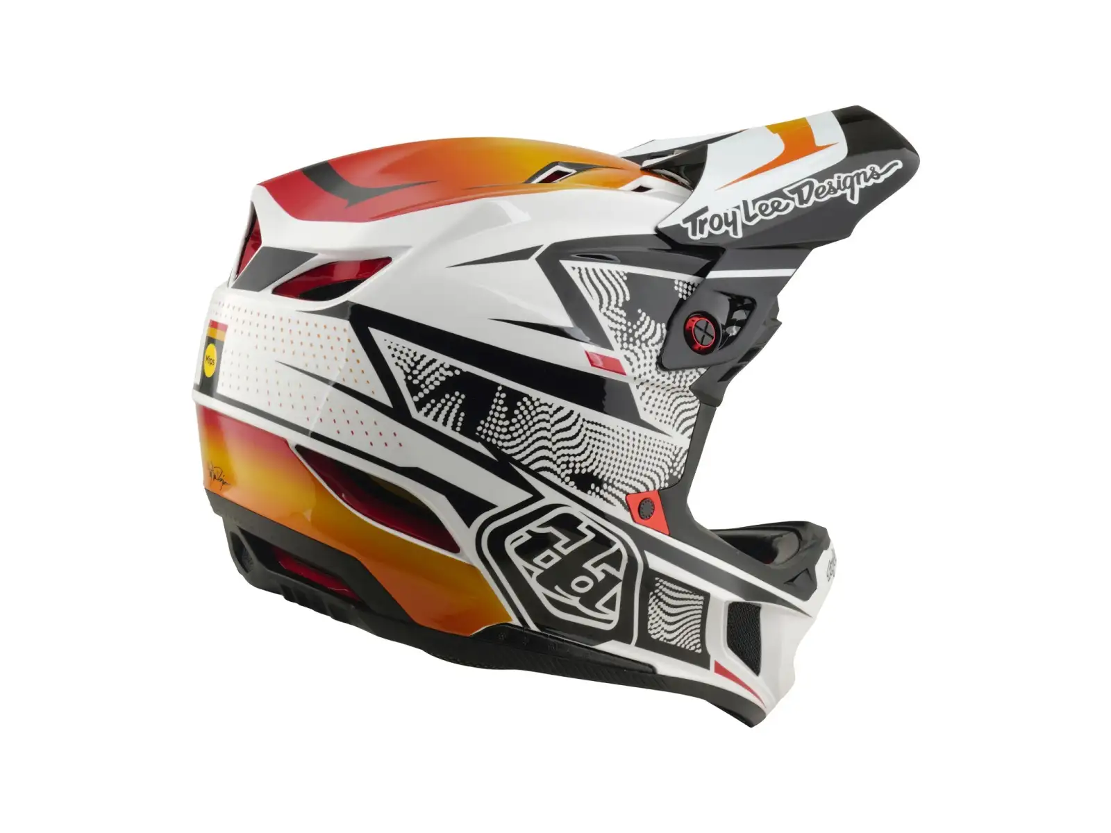 Troy Lee Designs D4 Composite MIPS prilba Lined up White