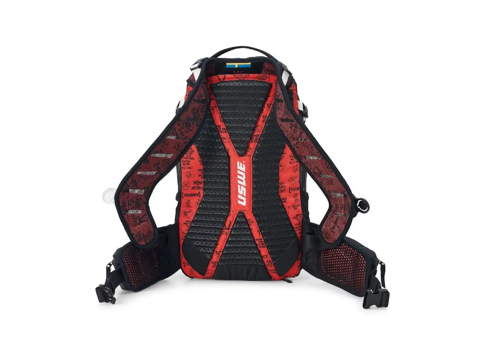 USWE Flow 16 batoh s chráničom chrbtice Black/Red 16 l