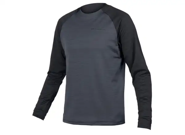 Endura Singletrack Fleece pánsky dres s dlhým rukávom čierny