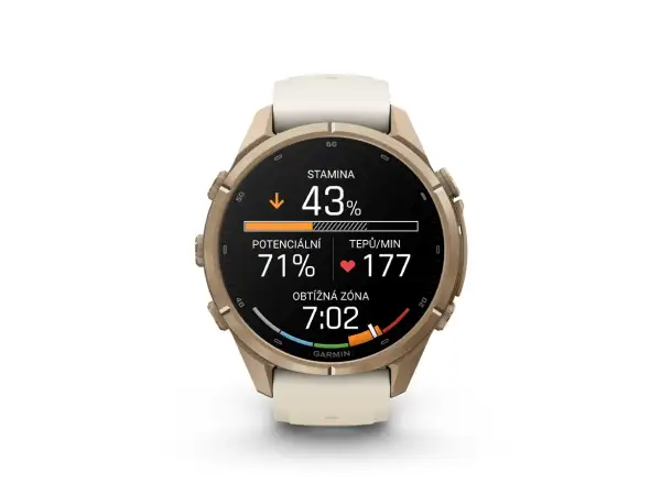 Garmin fenix 9 Pro inReach 43 mm inteligentné hodinky Autumn gold titanium/Cream/french gray