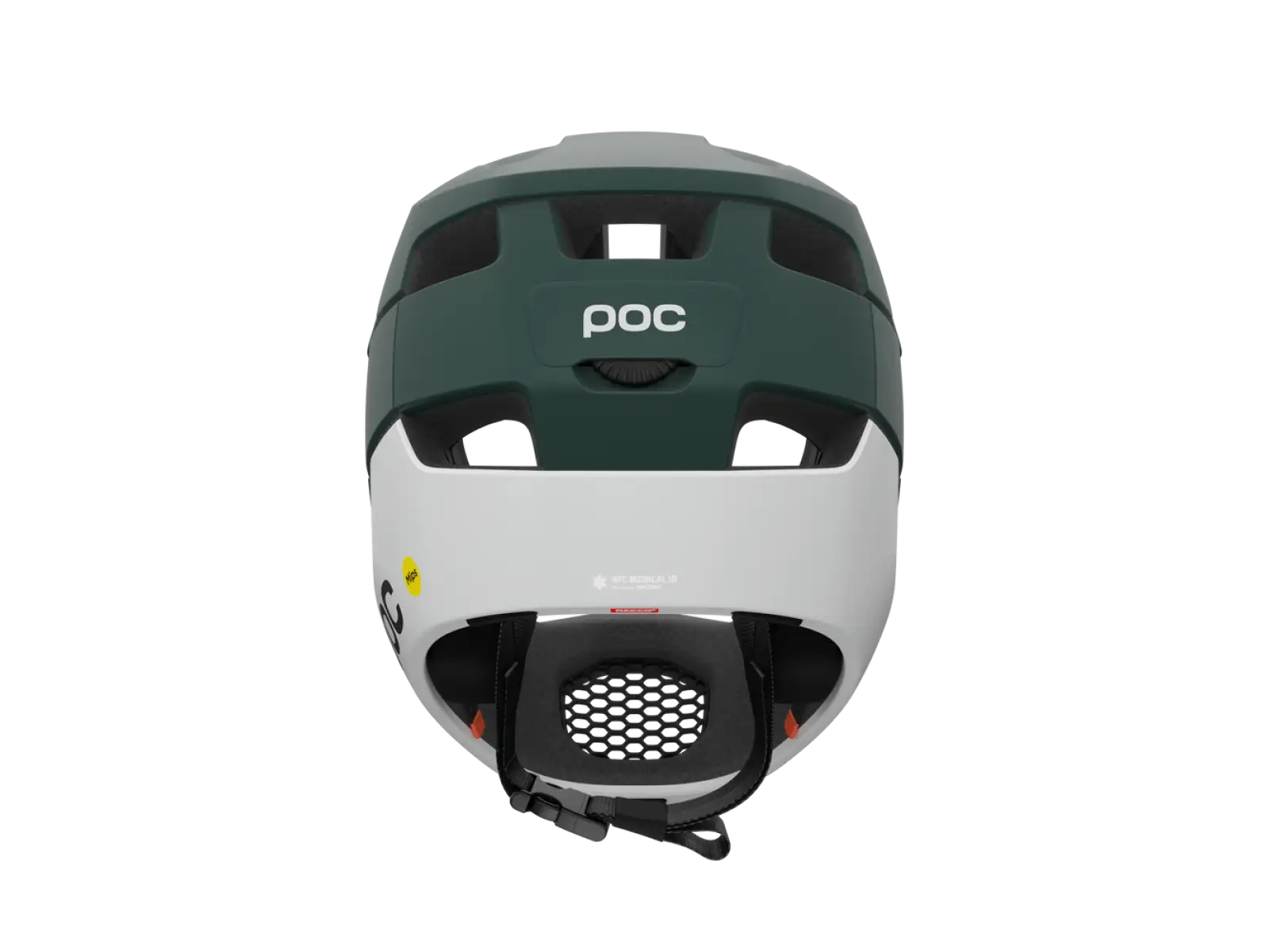 POC Otocon Race MIPS MTB prilba Pargasite Green Matt/Hydrogen White Matt