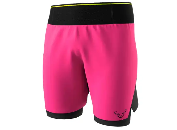 Dynafit DNA Ultra 2v1 pánske bežecké kraťasy Pink Glo