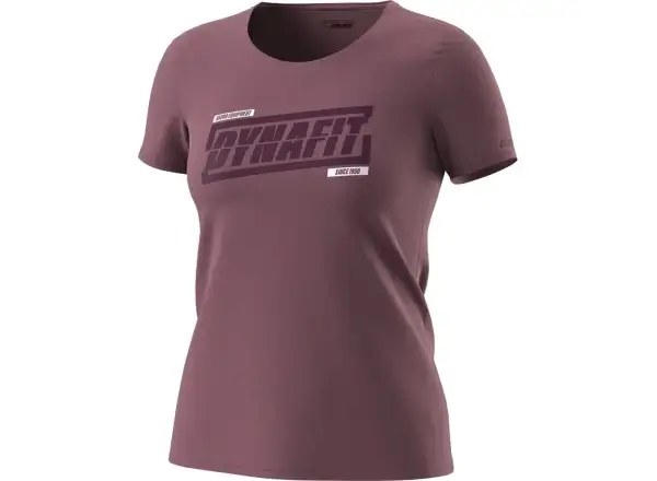 Dynafit Graphic Cotton dámske tričko s krátkym rukávom Dark Rose/Tabloid
