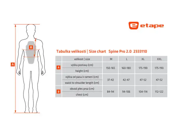 Etape Spine Pro 2.0 vesta s chráničom chrbtice čierna/zelená
