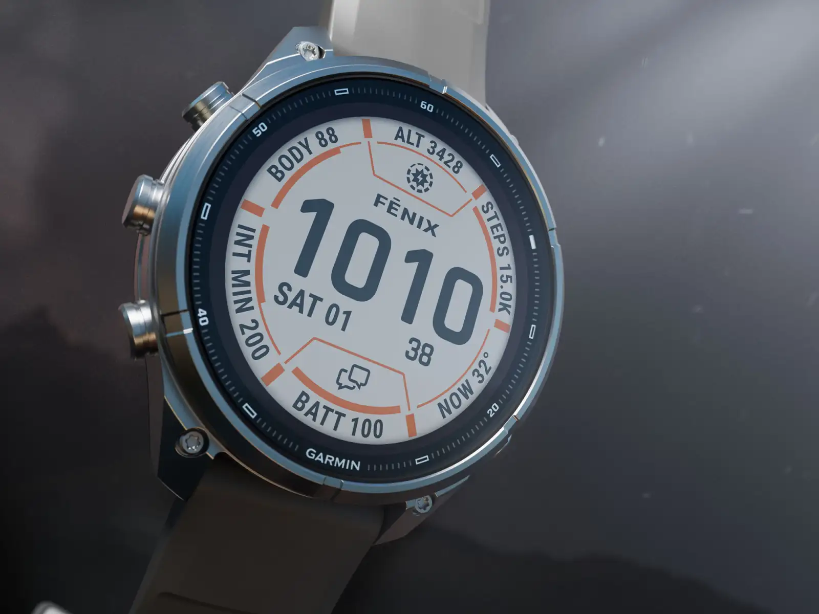 Garmin Fénix 9 Pro inReach Solar 51 mm inteligentné hodinky Titanium Pebble Gray/Silver Gray