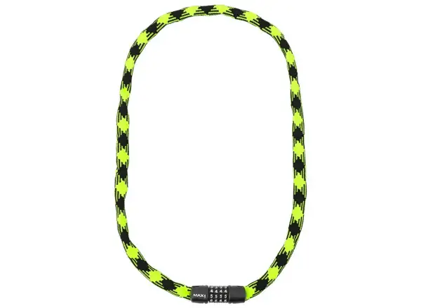 Max1 Twist reťazový zámok kódový 3,2x1200 mm zeleno/čierny
