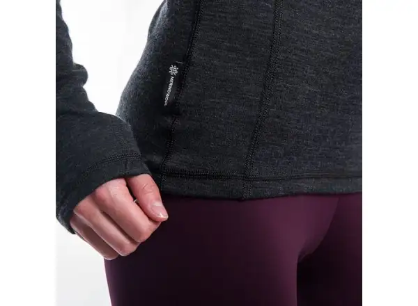 Sensor Merino Bold Roll Neck dámske tričko dlhý rukáv Anthracite Gray
