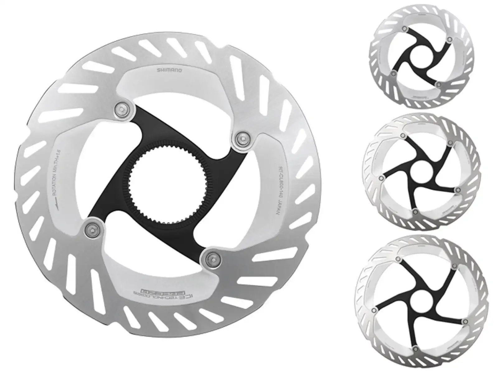 Shimano RT-CL800 brzdový kotúč 203 mm, center lock, Ice Tech, vonkajší lock ring