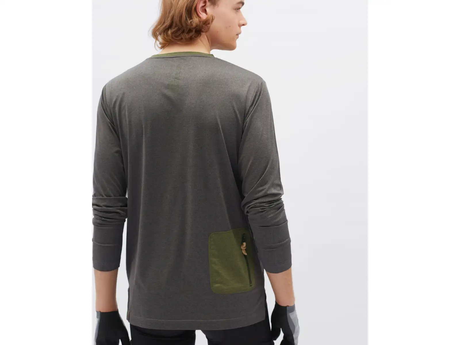 Silvini Casalo pánske tričko s dlhým rukávom Charcoal/Olive