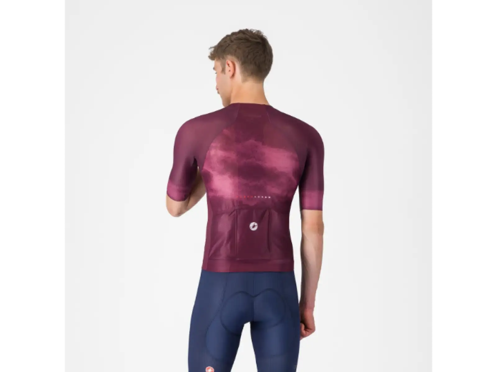 Castelli Climber's A/C pánsky dres krátky rukáv Deep Bordeaux/White