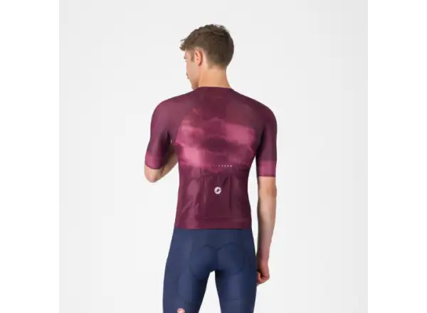 Castelli Climber's A/C pánsky dres krátky rukáv Deep Bordeaux/White