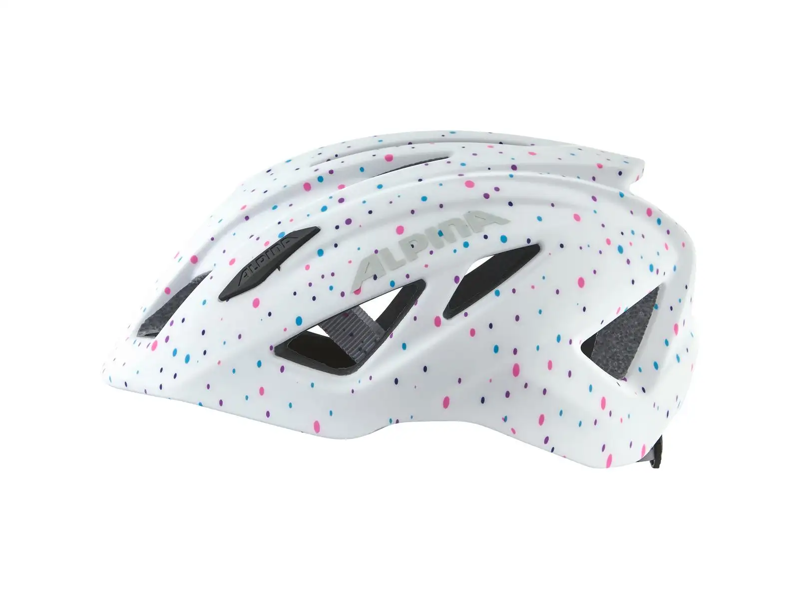 Alpina Pico Flash detská prilba White Polka Dots Gloss