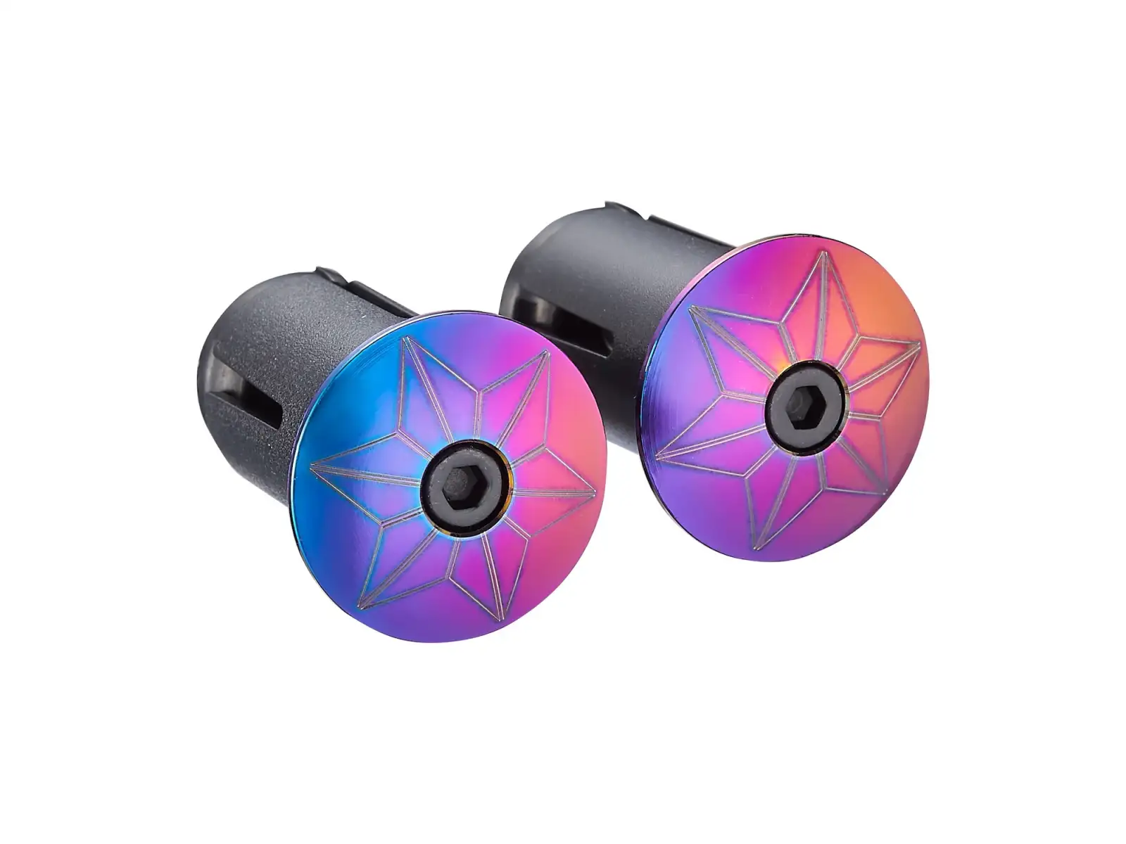 Supacaz Star Plugz Anodized zátky do riadidiel Oil Slick