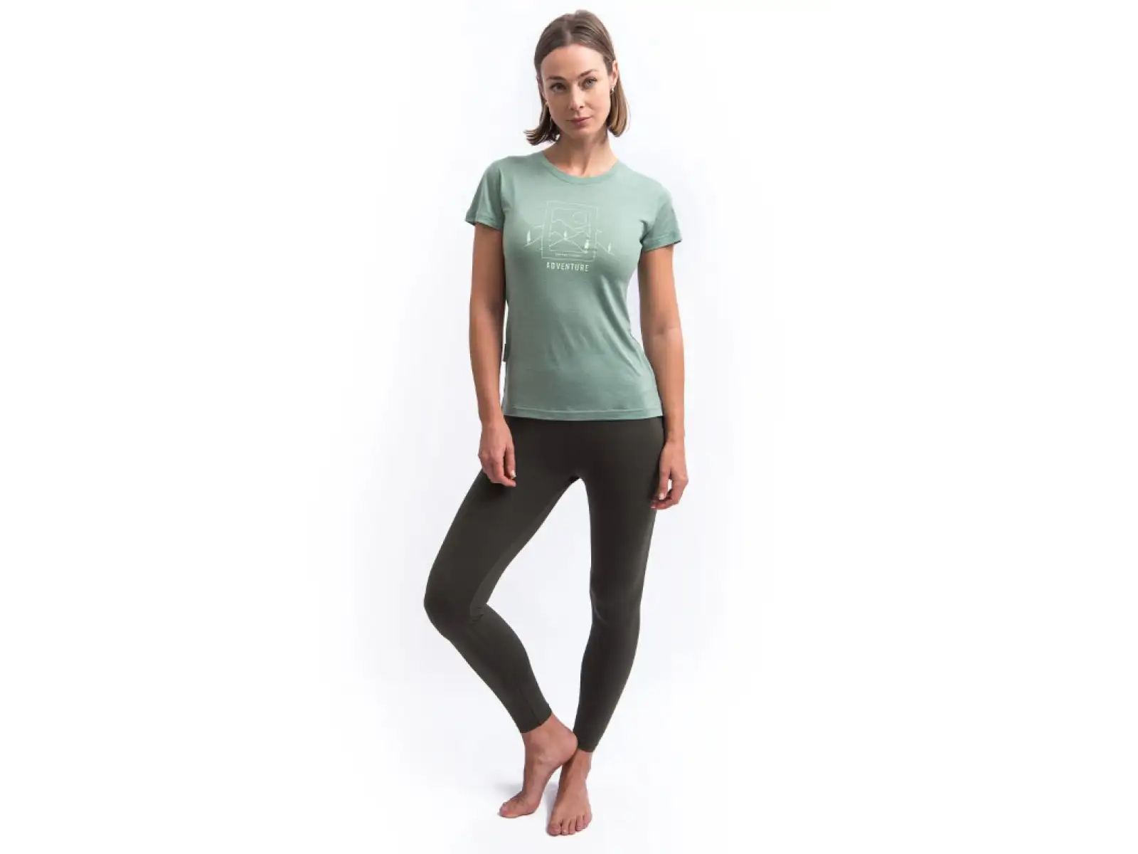 Sensor Merino Air Say Yes dámske tričko krátky rukáv Basil Green