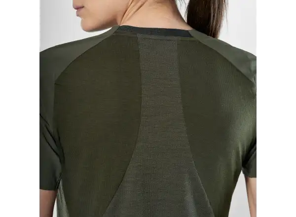 Salewa Puez AM Hyb dámske tričko krátky rukáv Dark Olive