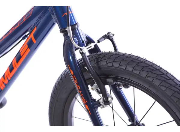 Detský bicykel Amulet 16 Mini Superlite tmavomodrá metalíza/oranžová lesklá
