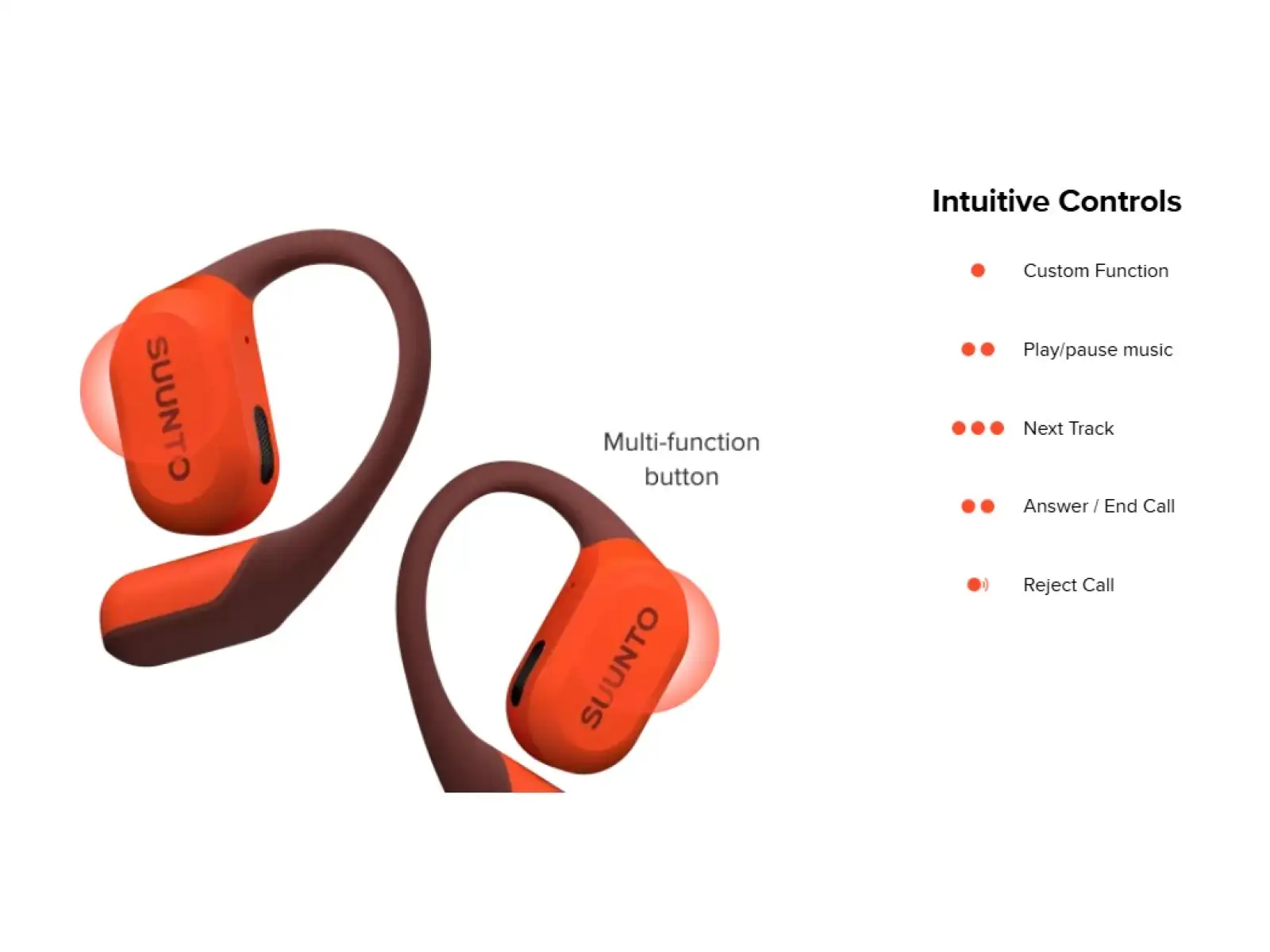 Suunto Spark bežecké slúchadlá Coral Orange