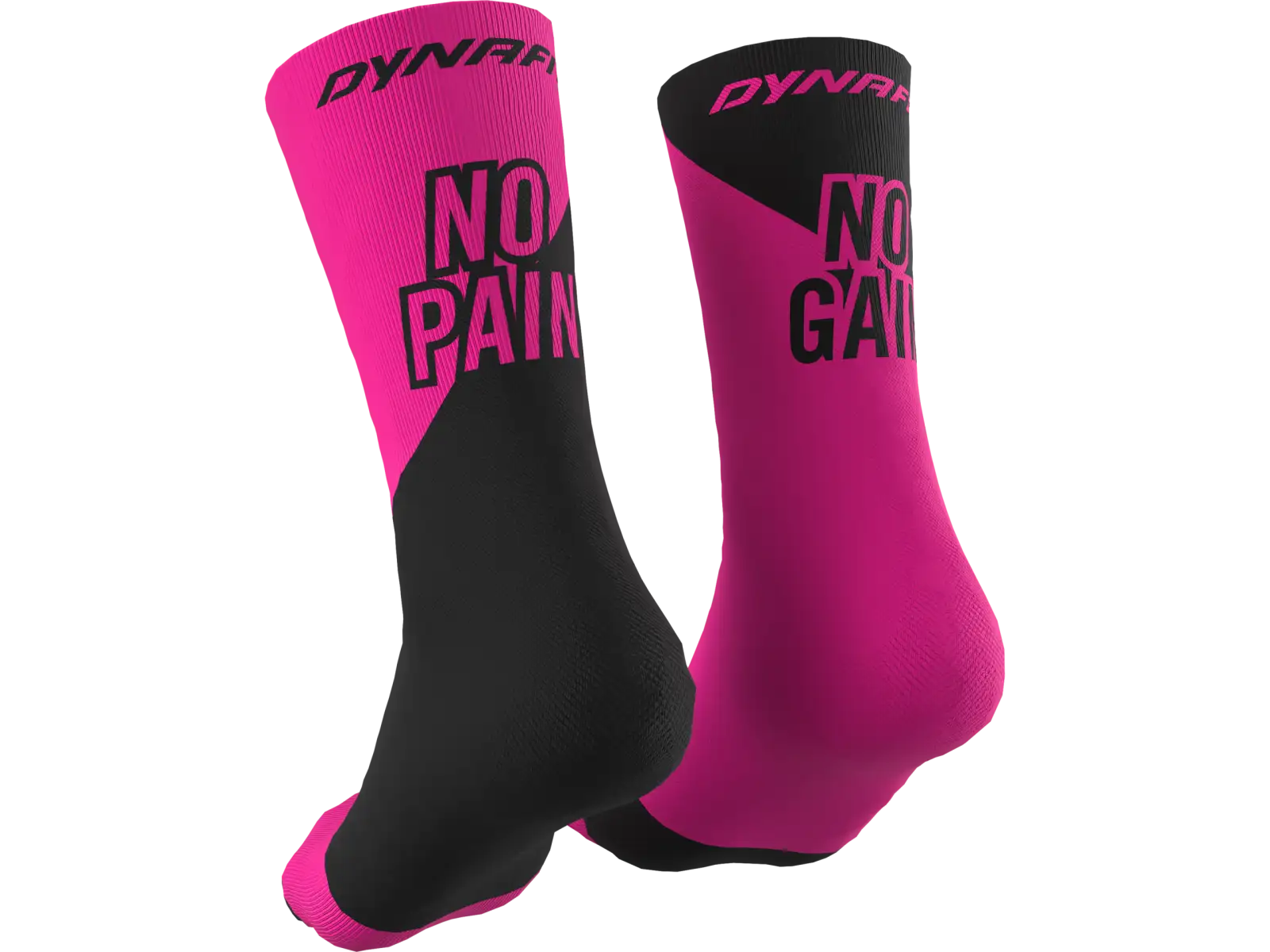 Dynafit No pain No gain športové ponožky Pink Glo/Black Out
