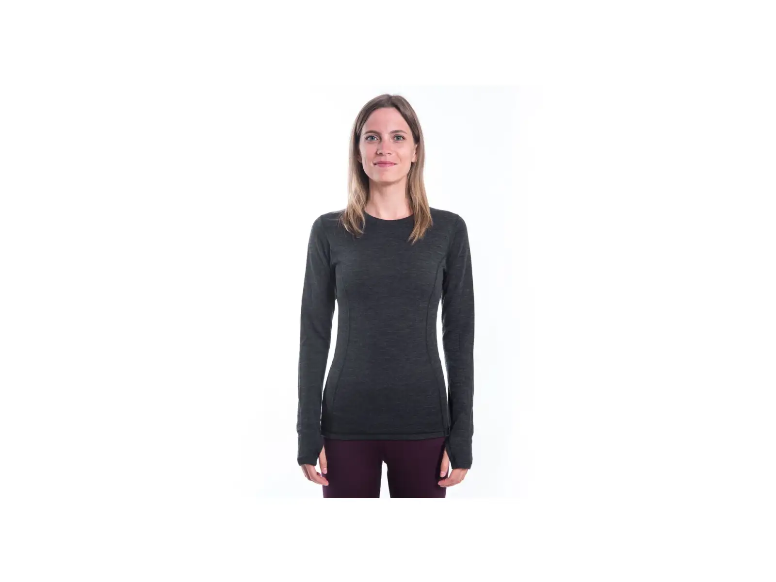 Sensor Merino Bold dámske tričko dlhý rukáv Anthracite Gray