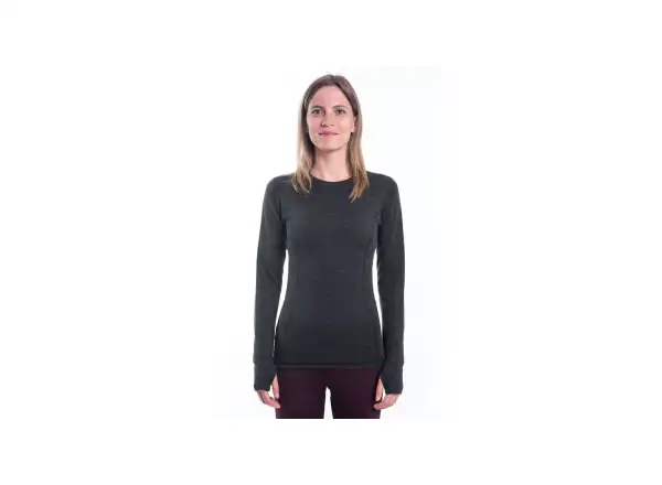 Sensor Merino Bold dámske tričko dlhý rukáv Anthracite Gray