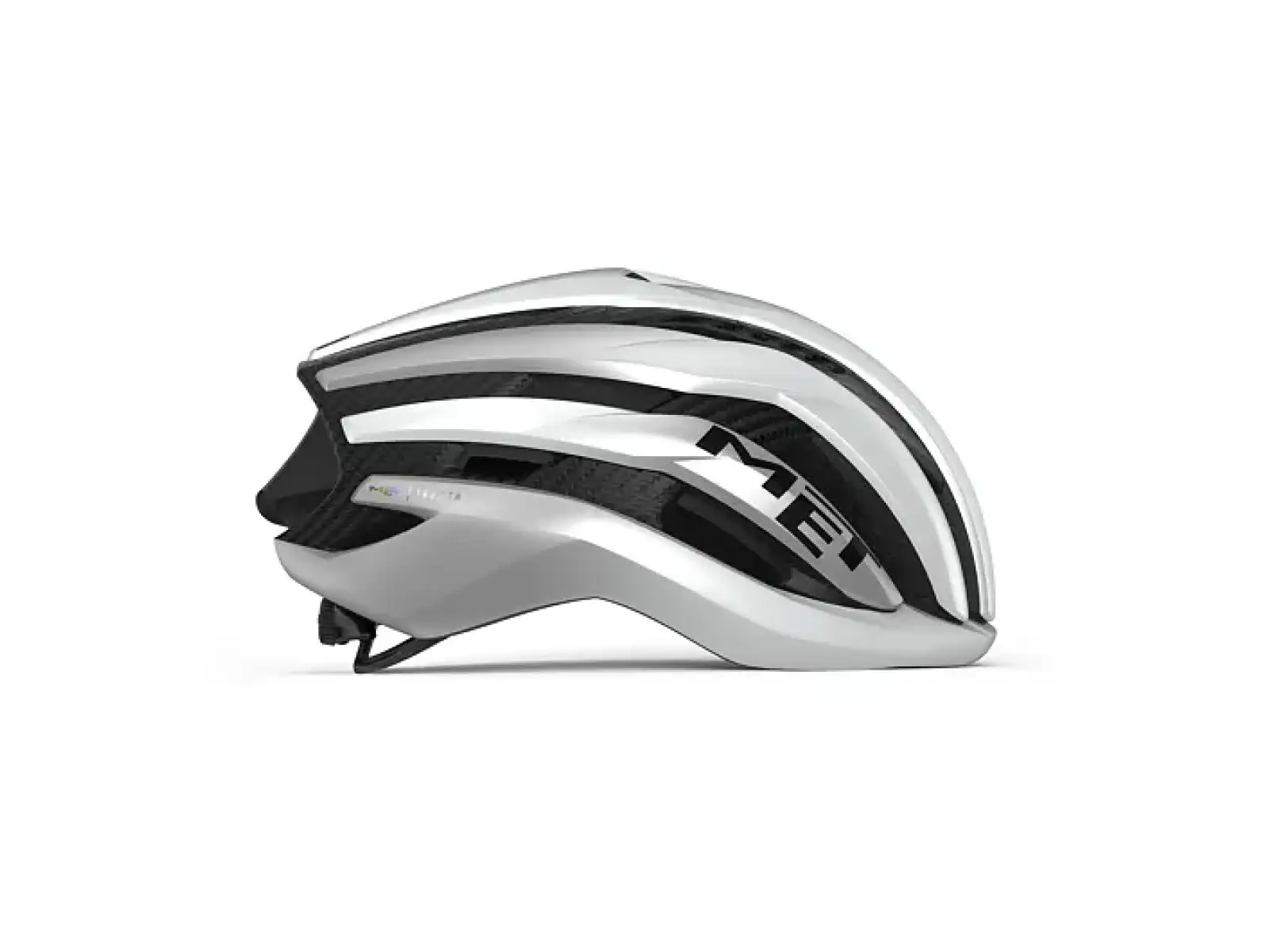 MET Trenta 3K Carbon MIPS prilba biela/metalická strieborná