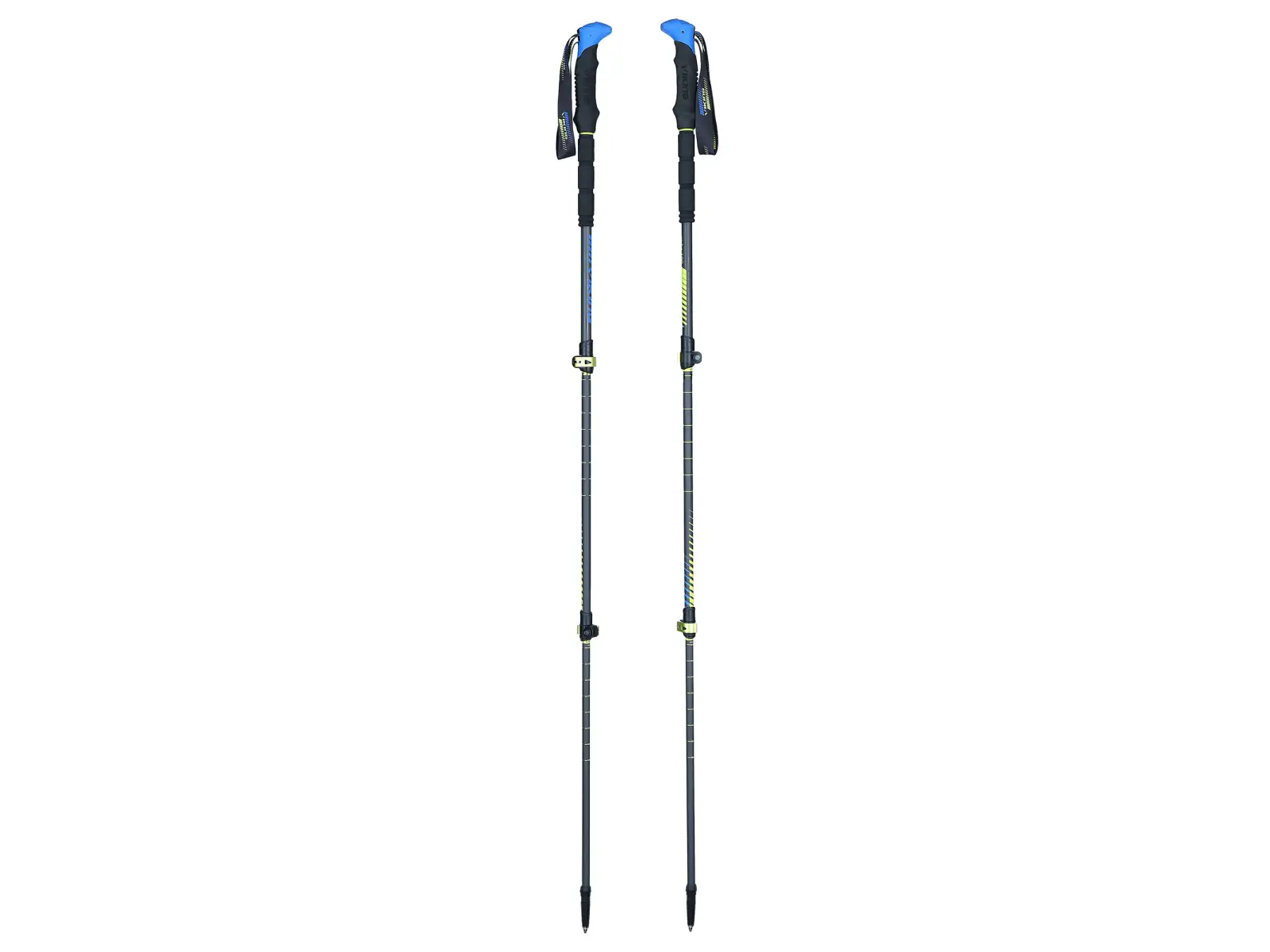 Viking Carbo lite Trekingové palice Black/Lime/Blue