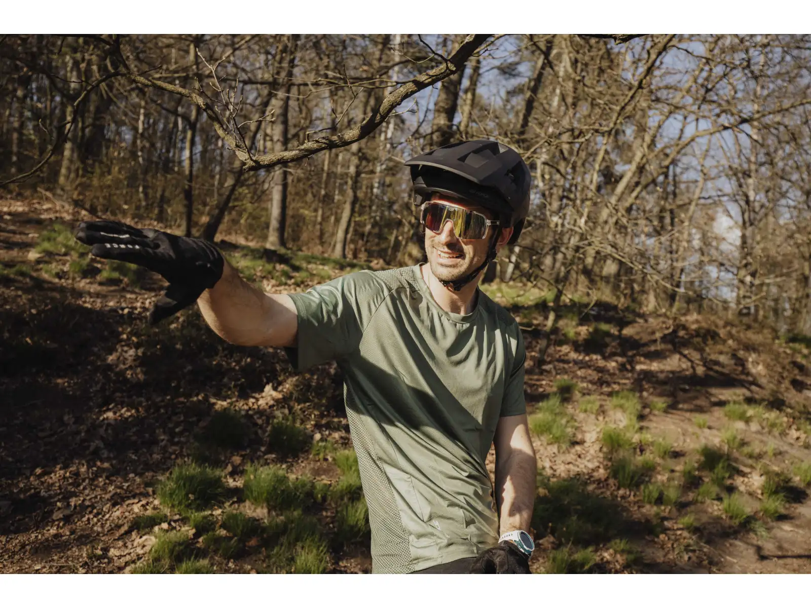 Force MTB Mount pánsky dres krátky rukáv Army