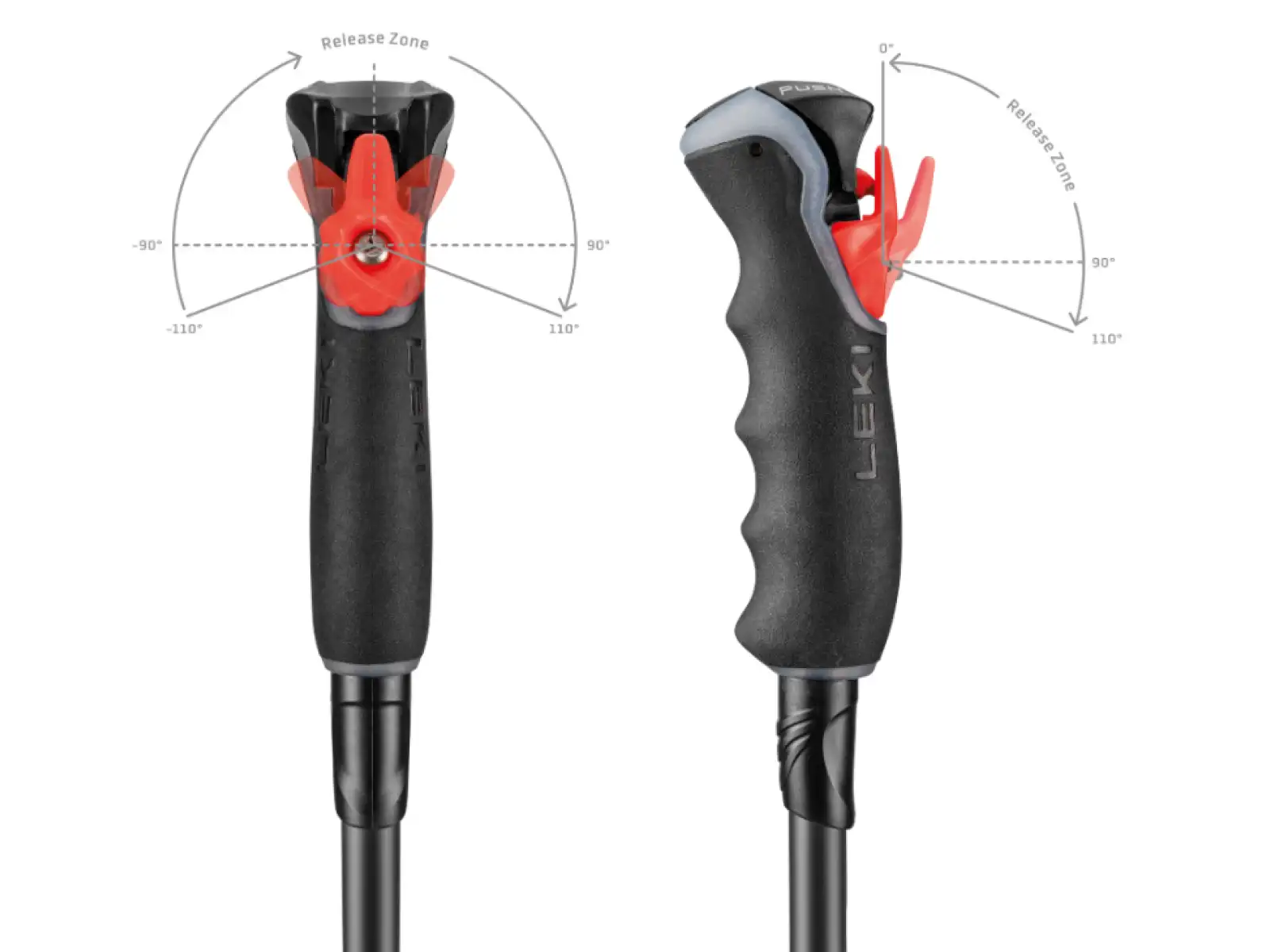 Leki Artena Airfoil 3D lyžiarske palice Black/Dark Anthracite/Rosegold