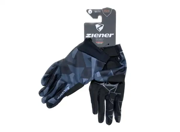 Ziener CNUT Touch pánske cyklistické rukavice dlhé Black