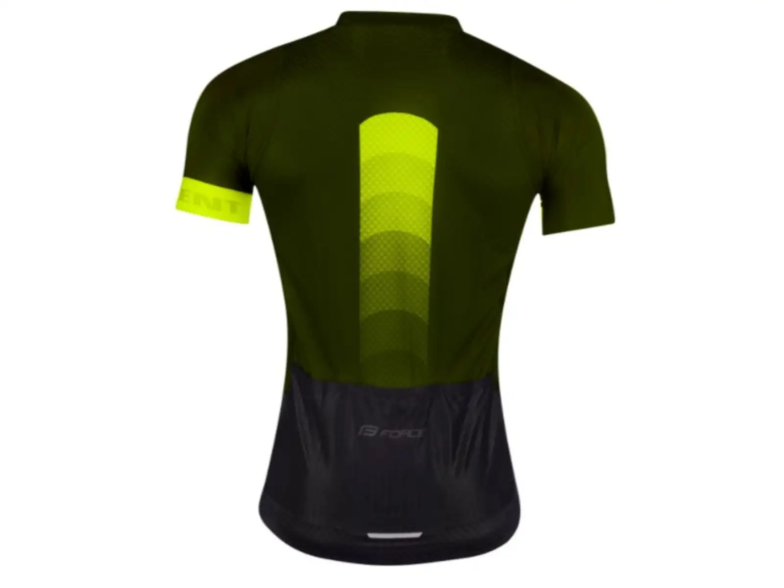 Force Ascent dres s krátkym rukávom zelený/fluo