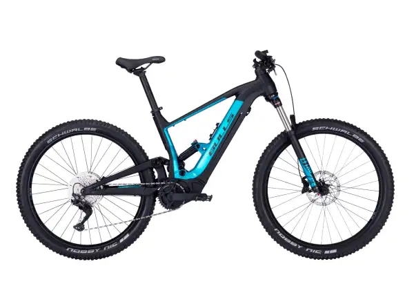 Bulls E-Stream EVO TR1 27,5+ 555 Wh celoodpružený horský bicykel Black/Long Beach Blue