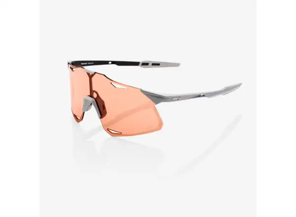 100% Hypercraft okuliare Matte Stone Grey/HiPER Coral