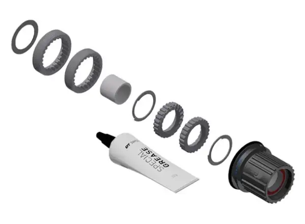 DT Swiss Kit Ratchet LN Shimano MicroSpline MTB Oceľ - prestavbový kit nábojov 3pawls na Ra
