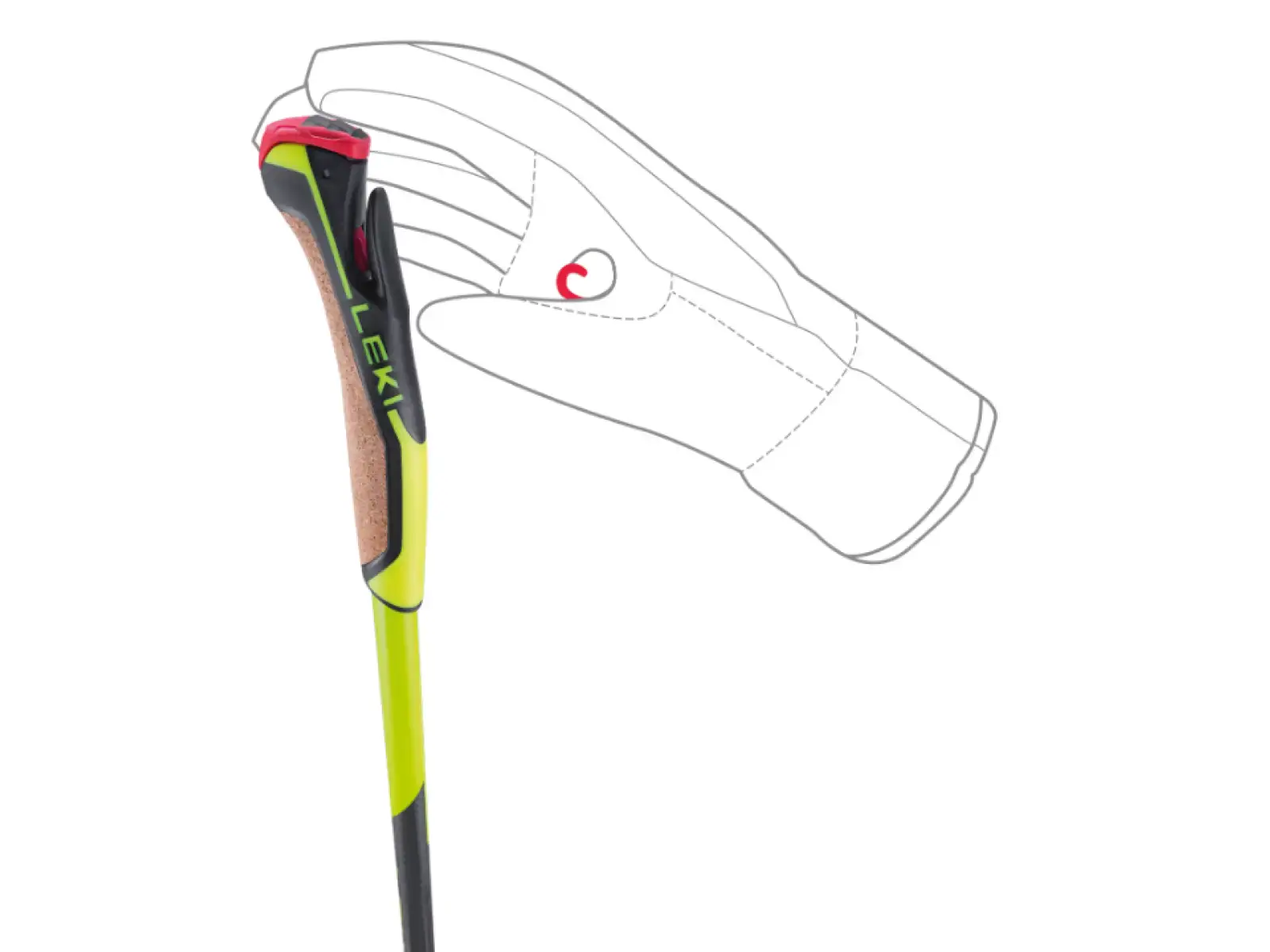Leki PRC 650 bežecké palice Neon yellow/Black