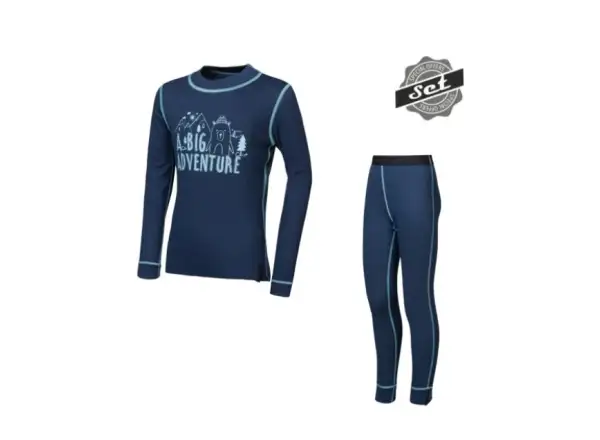Sensor Double Face Adventure Set detská spodná vrstva Deep Blue