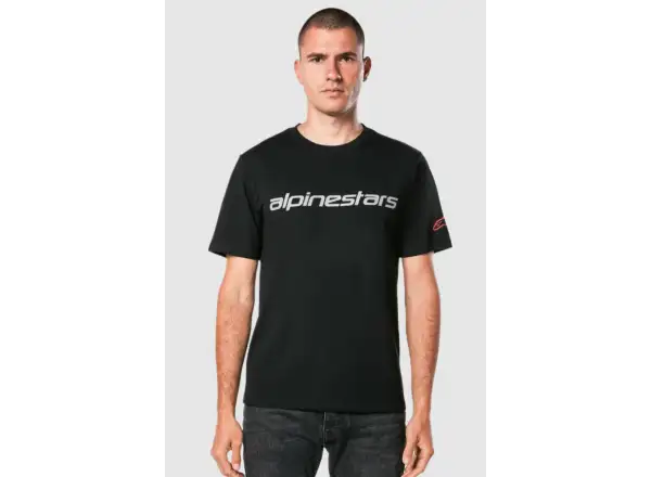 Alpinestars Linear Wordmark 2.0 pánske tričko krátky rukáv Black/Grey/Red