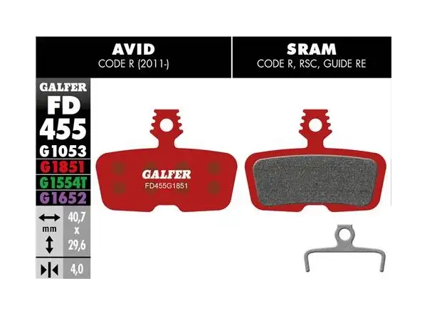 Galfer FD455 Advanced G1851 brzdové doštičky pre Avid/Sram