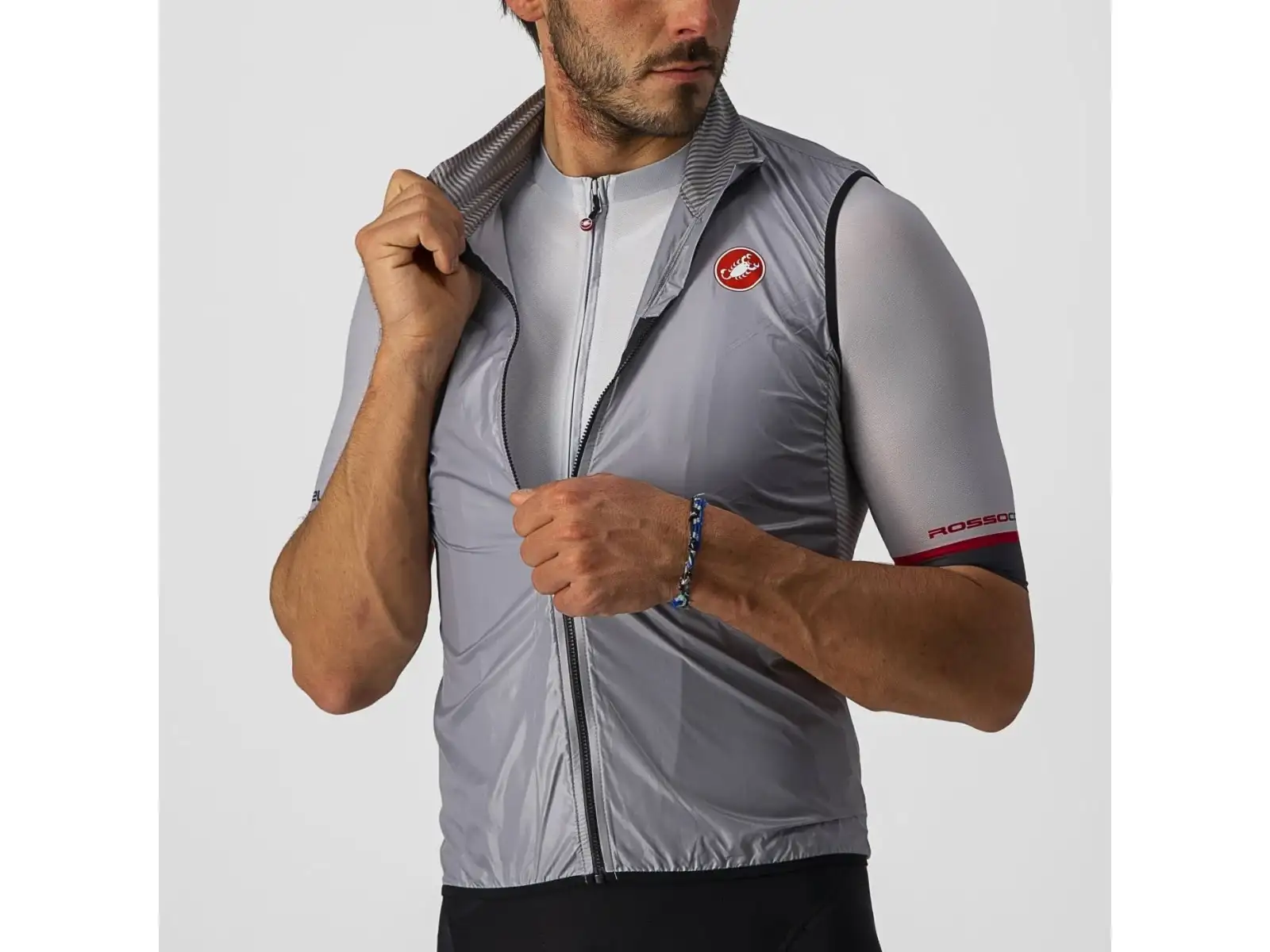 Castelli Aria pánska vesta Silver Gray