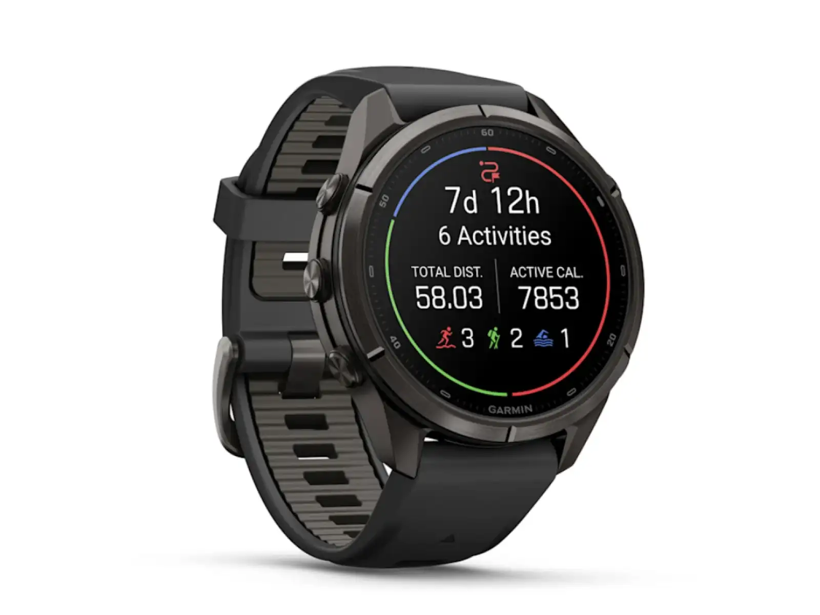 Garmin Fénix 9 Pro inReach 43 mm inteligentné hodinky Carbon Gray DLC Titanium Black/Pebble Gray