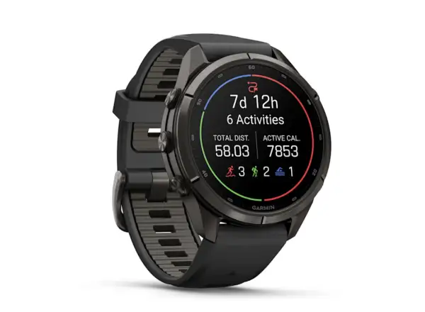 Garmin Fénix 9 Pro inReach 43 mm inteligentné hodinky Carbon Gray DLC Titanium Black/Pebble Gray