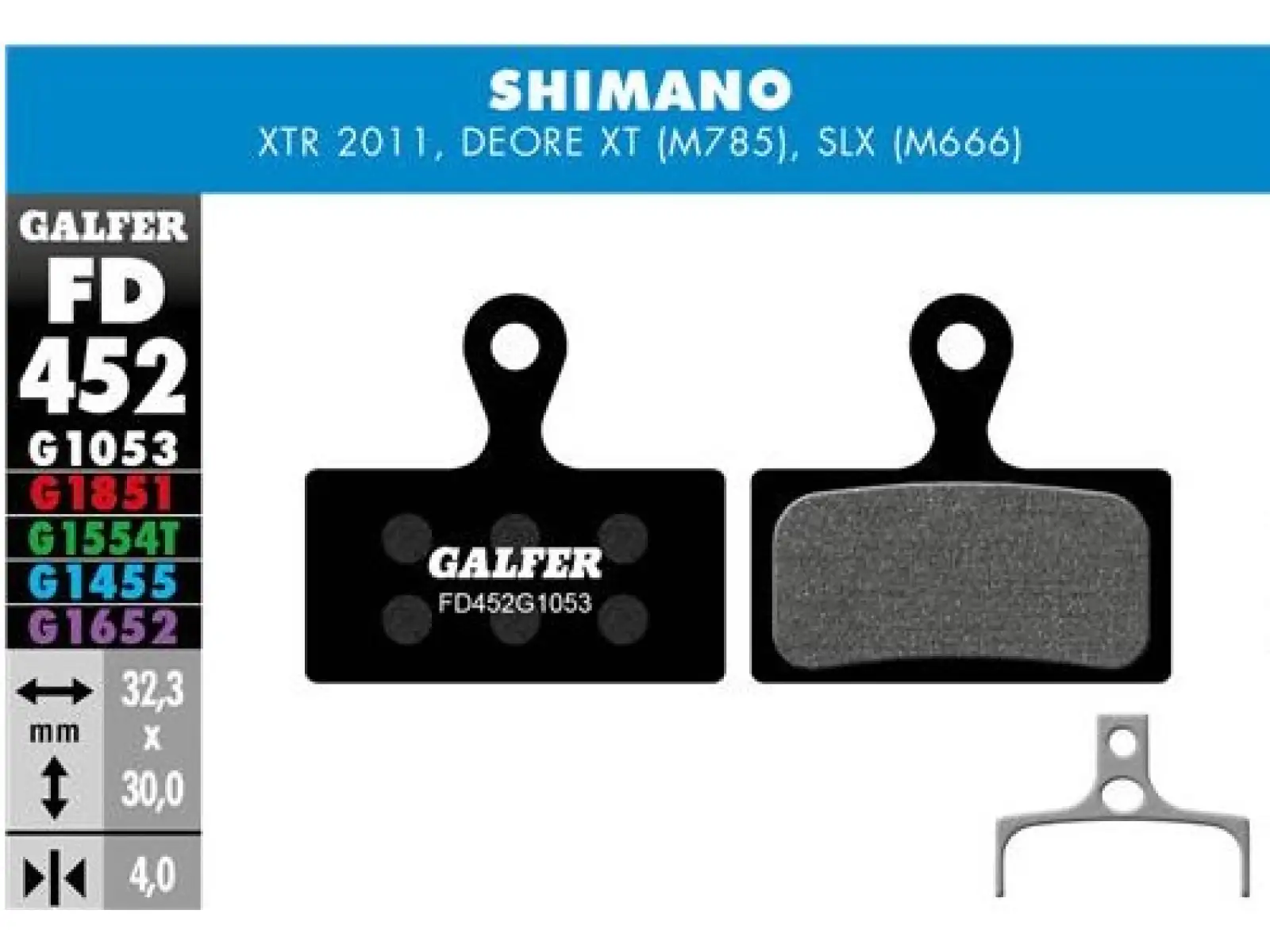 Galfer FD452 Standard G1053 brzdové doštičky pre Shimano