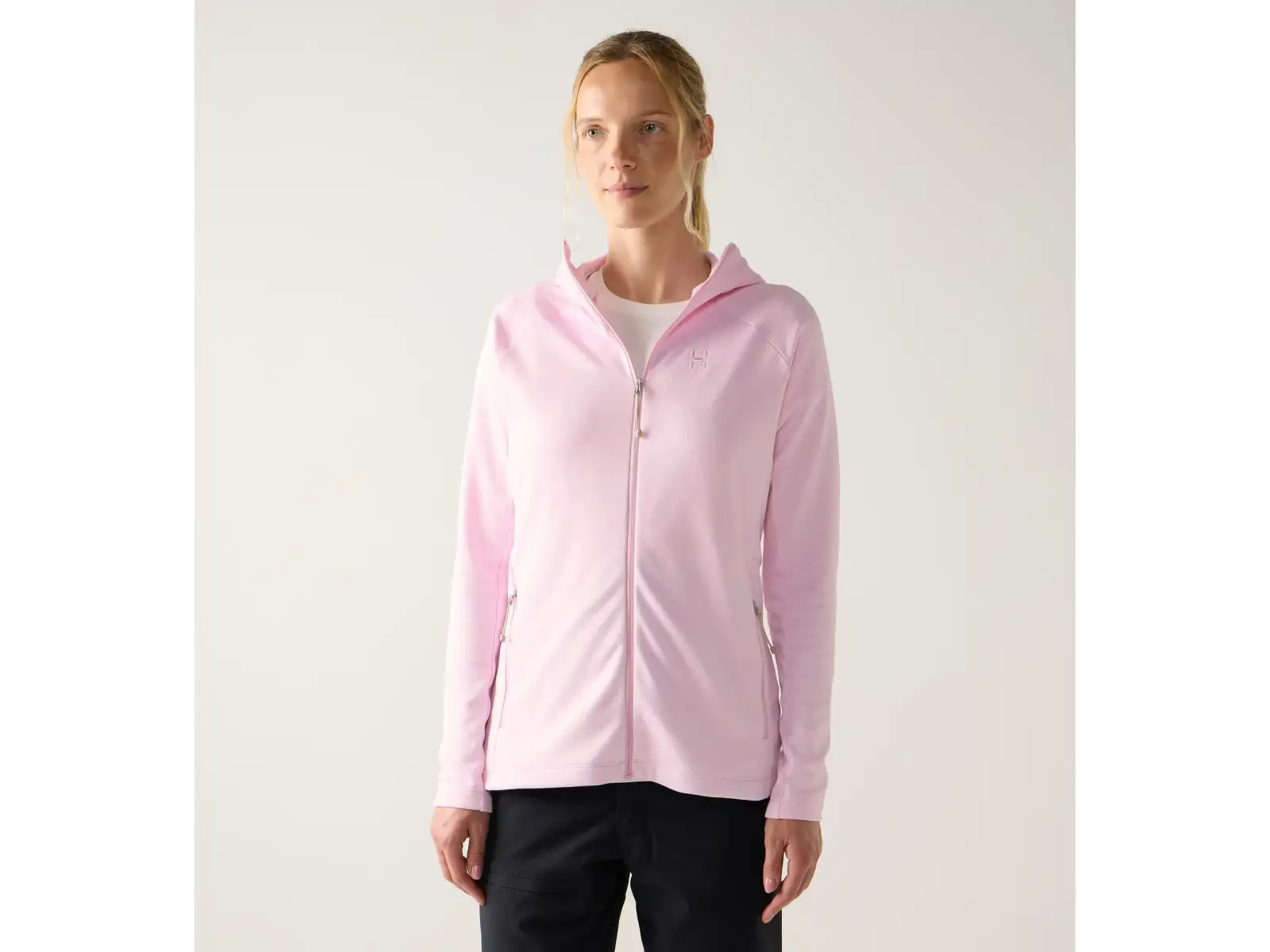 Haglöfs Korp Mid Hood dámska mikina Fresh Pink