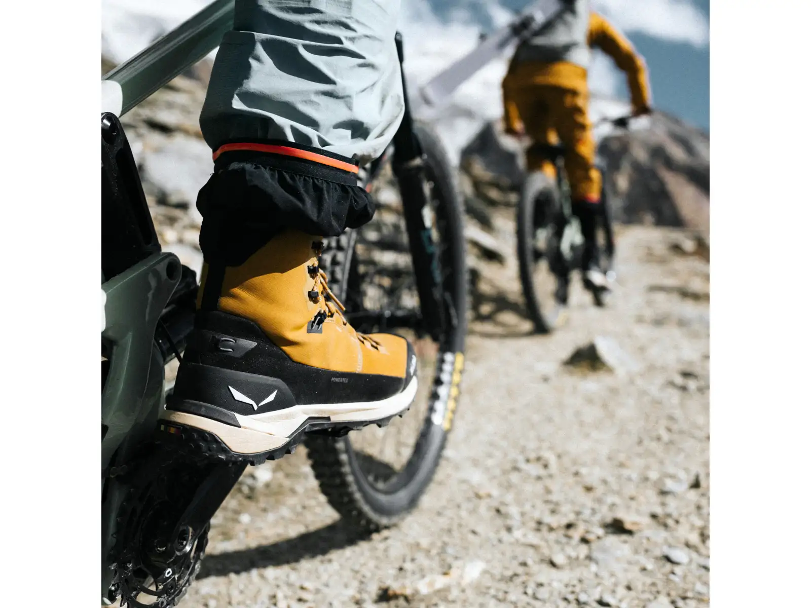 Salewa Puez Winter Mid PTX pánske topánky Golden Brown / Black