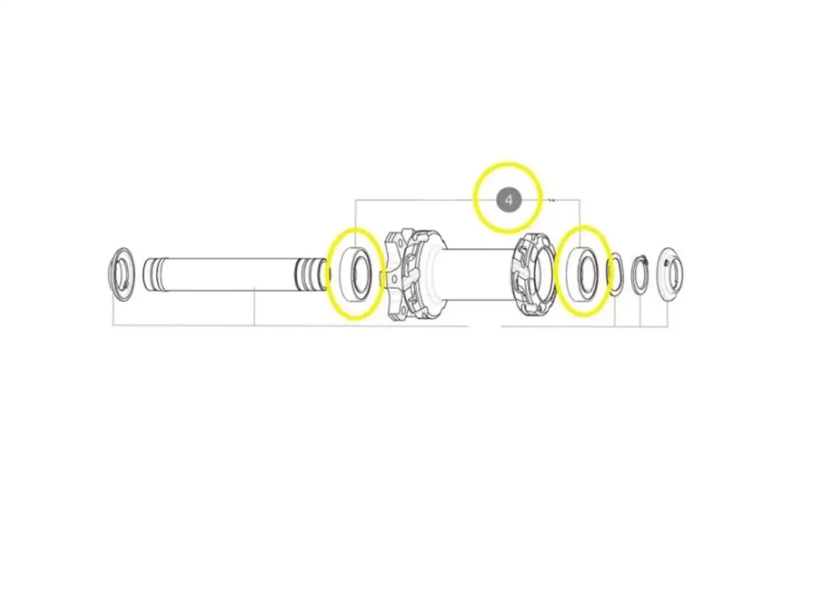 Mavic Bearing Kit pre predný náboj (V2500901)