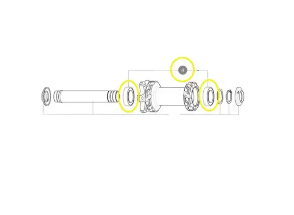 Mavic Bearing Kit pre predný náboj (V2500901)