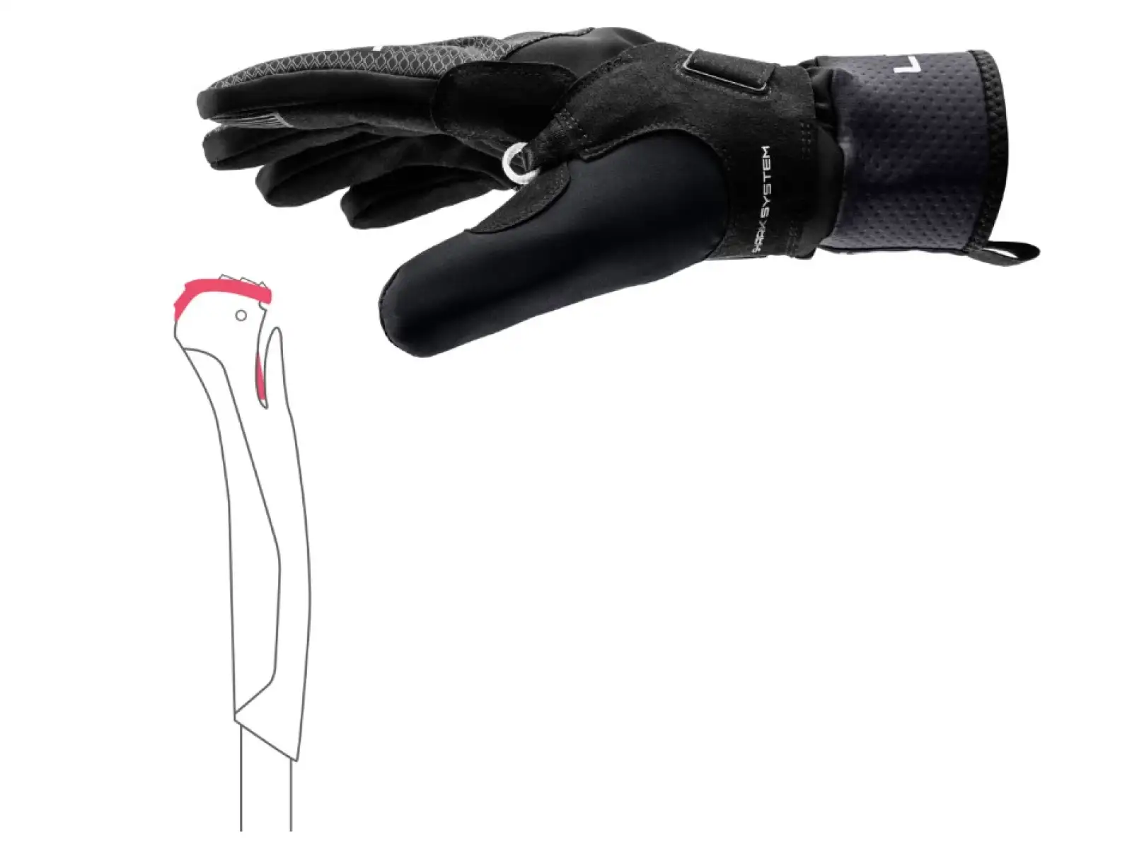 Leki CC Thermo Shark bežecké rukavice Black
