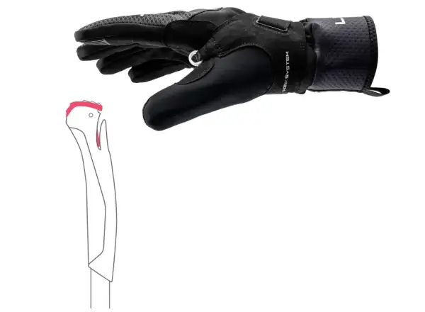 Leki CC Thermo Shark bežecké rukavice Black