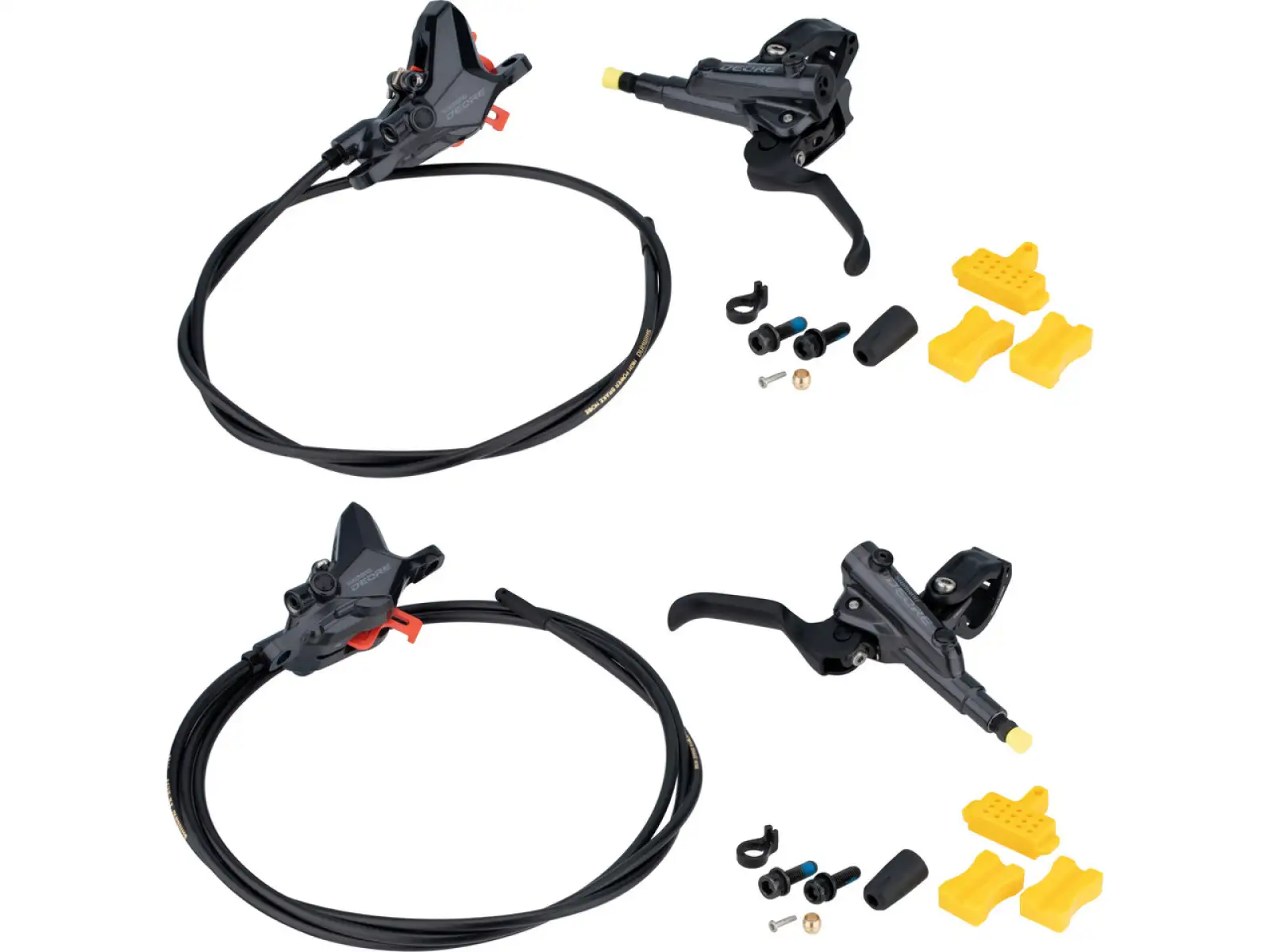 Shimano Deore BR-M6100 + BL-M6100 kotúčová brzda sada predná + zadná, polymer, J-kit